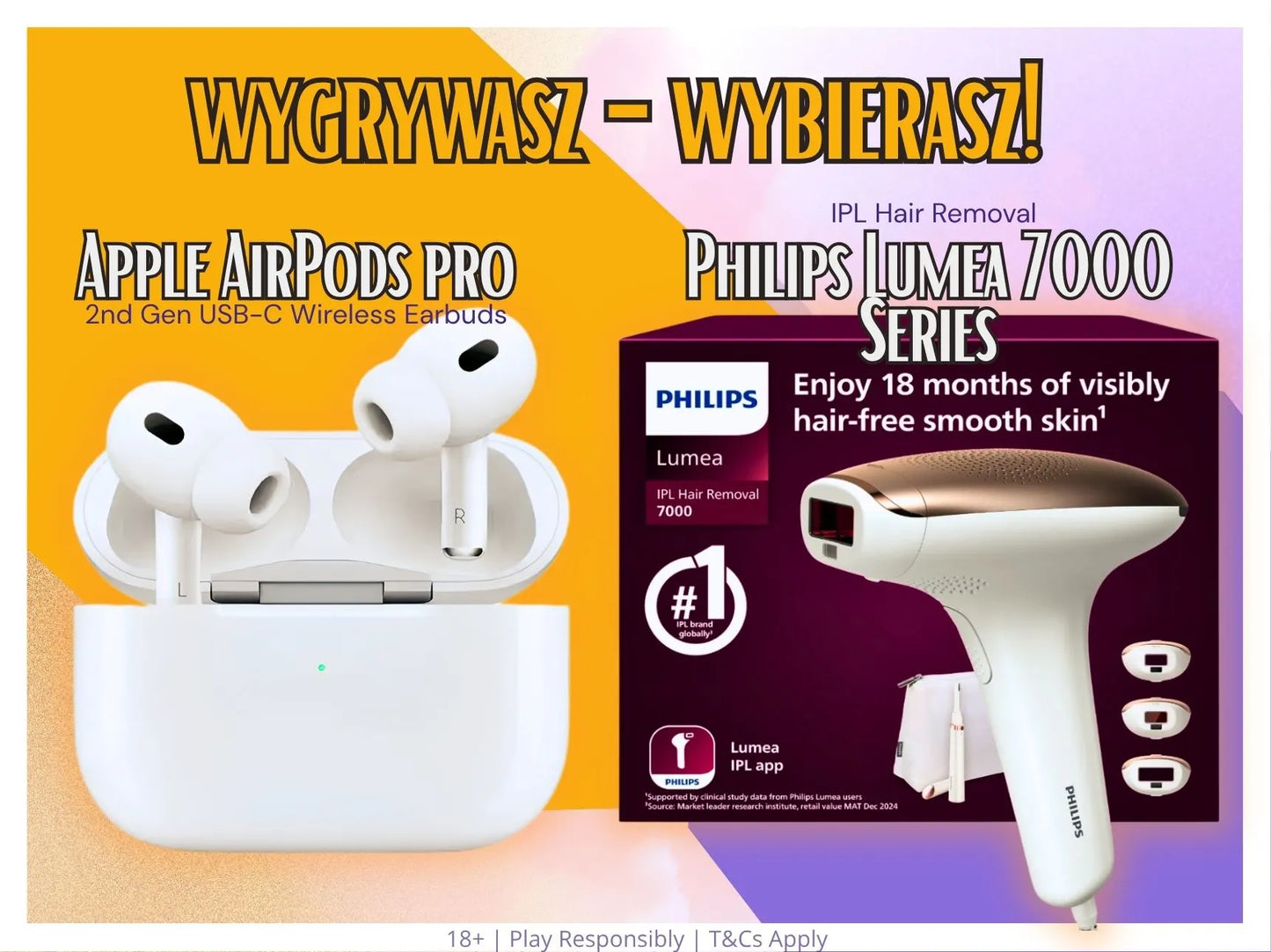 Philips Lumea 7000 lub Apple AirPods Pro 2